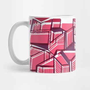 Geometric abstract art pink Mug